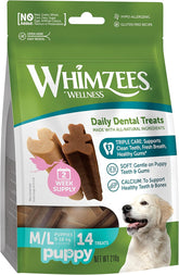 Whimzees Puppy Dental Dog Treats - Stix M/L 14pcs