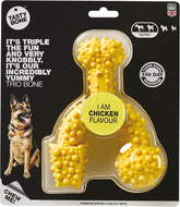 Tasty Bone Nylon Trio Dog Chew Toy, Durable & Indestructible Chew for Large Dogs, Chicken Flavor