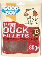 GOOD BOY Armitage Tender Duck Fillets, All-Natural & High-Protein Dog Treats, 80g