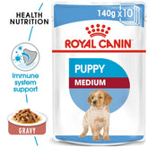 Royal Canin Size Health Nutrition Medium Puppy (Wet Food - Pouches) 10 x 140 g