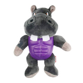 Gigwi I'm Hero Armor Hippo TPR Plush with Squeaker Dog Toy