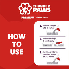 Thunder Paws Premium Hard Clumping Clay Cat Litter 10 L