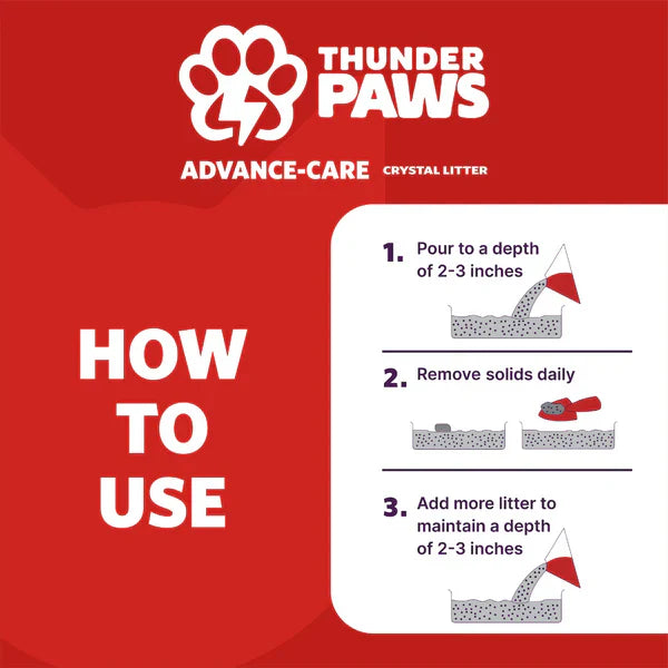 Thunder Paws Advance Care Non-Clumping Crystal Cat Litter 5L