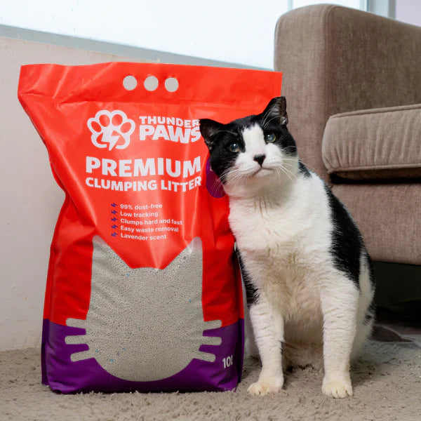 Thunder Paws Premium Hard Clumping Clay Cat Litter 5L