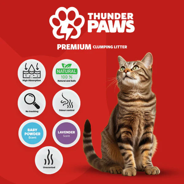 Thunder Paws Advance Care Lavender Clumping Cat Litter 10L