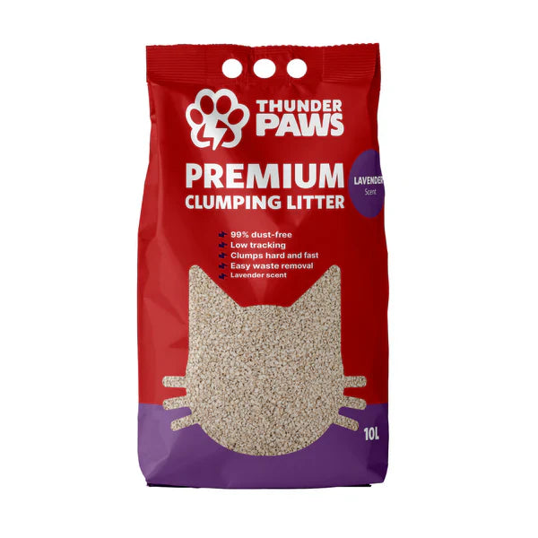 Thunder Paws Advance Care Lavender Clumping Cat Litter 10L