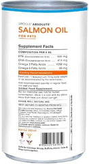 Drools Absolute Salmon Oil Syrup Dog Supplement, No Artificial Flavors or Preservatives Promotes a Smooth, Lustrous Coat Breeds and Ages - 150 Ml