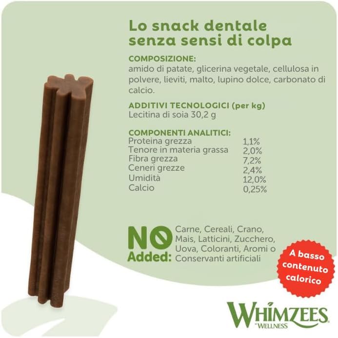 Whimzees Natural Grain Free Dental Dog Treats, Stix Extra Small, 56Pcs, 420g