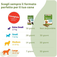 Whimzees Natural Grain Free Dental Dog Treats, Stix Extra Small, 56Pcs, 420g