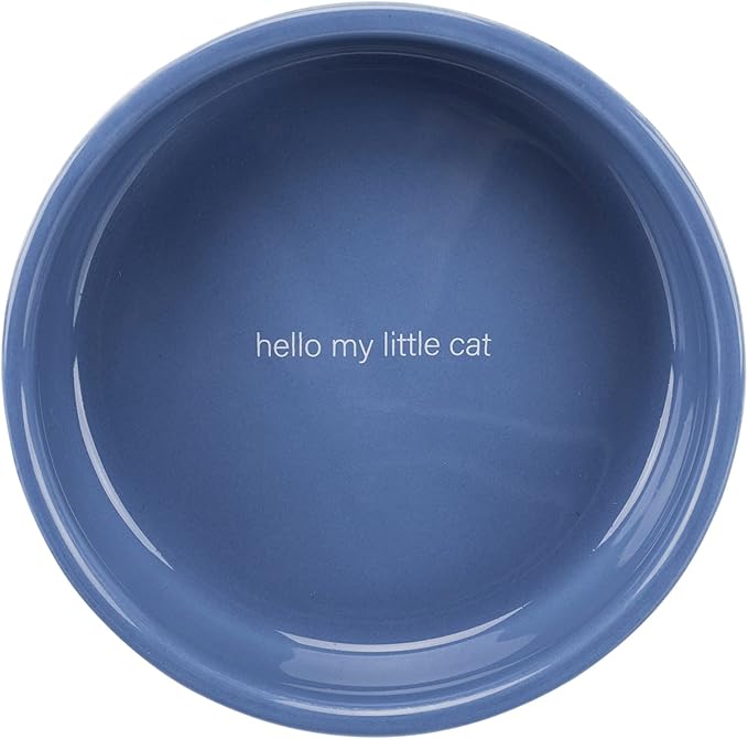 Trixie Ceramic Cat Bowl for Short-Nosed Breeds - BLUE/300ML
