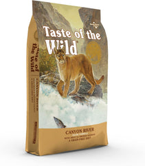 Taste of the Wild Canyon River Feline Recipe with Trout and Smoked Salmon High Protein Dry Cat Food 2 kg