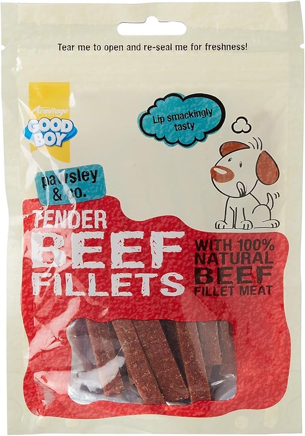 GOOD BOY Armitage Tender Beef Fillets Dog Treats 90g
