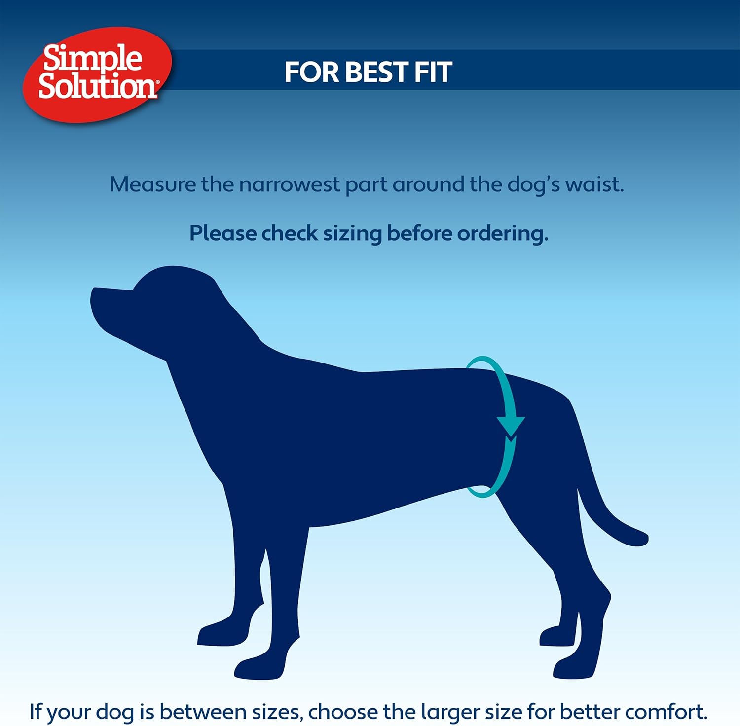 Simple Solution Disposable Female Dog Diapers, White, Medium, Pack of 12, M (Pack of 1)
