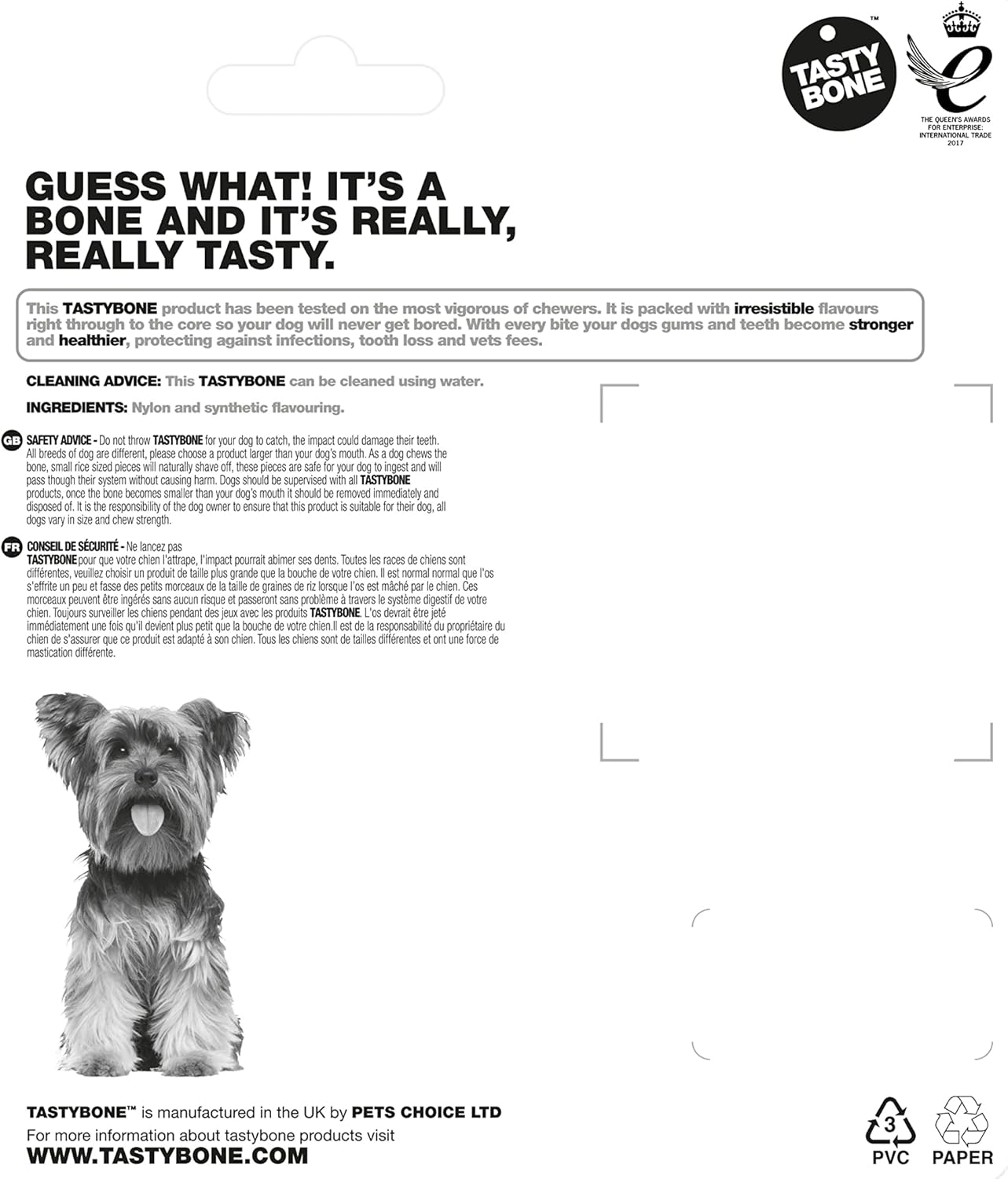 Tasty Bone Nylon Trio Toy Dog - Chicken