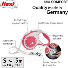 Flexi New Comfort Tape 5m Red, Small