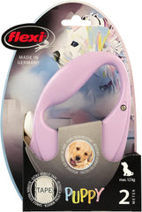 Flexi - Pu00T2-251-Ro - Dog Lead - Retractable Lead - Puppy Tape - 2 M - Pink