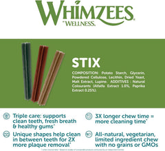 Whimzees Natural Grain Free Dental Dog Treats, Stix Medium 14 Pcs