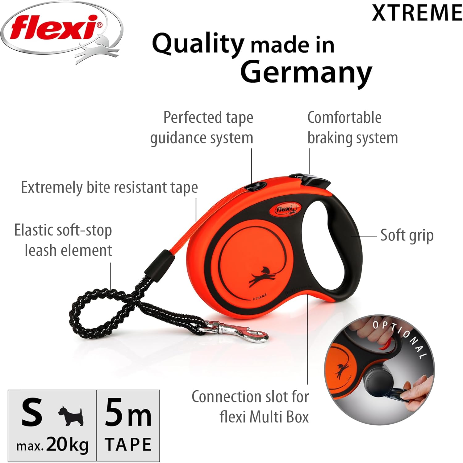 Flexi Xtreme S Tape 5M, Black/Orange