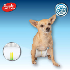 Simple Solution Disposable Female Dog Diapers, White, L/XL, Pack Of 12