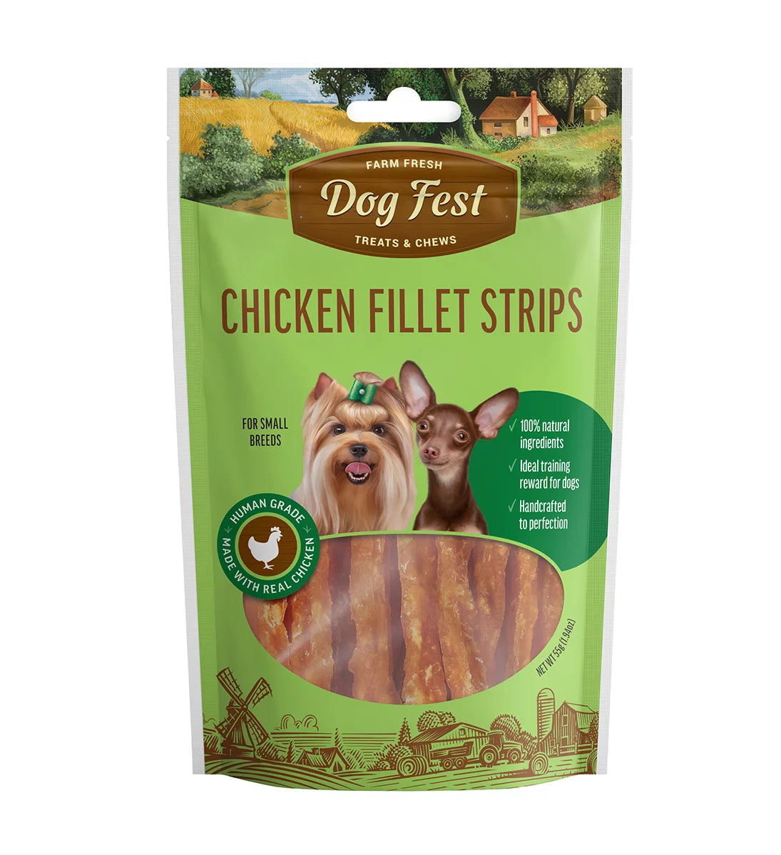 Dog Fest Chicken Fillet Strips For Mini-Dogs - 55g