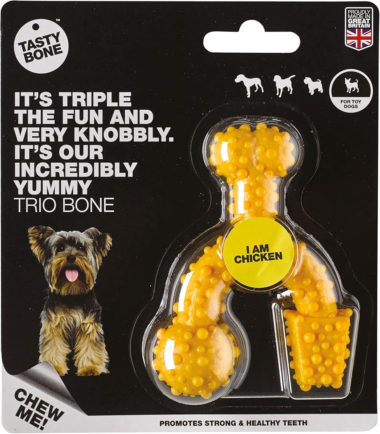 Tasty Bone Nylon Trio Toy Dog - Chicken