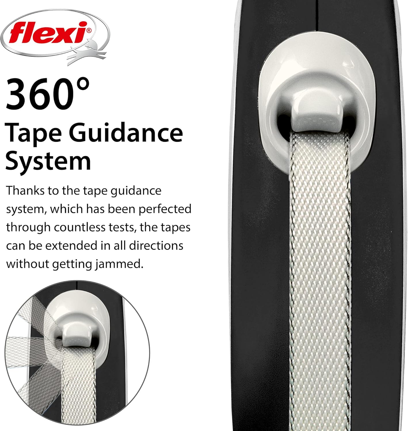 Flexi New Comfort Tape 5m Black, Small