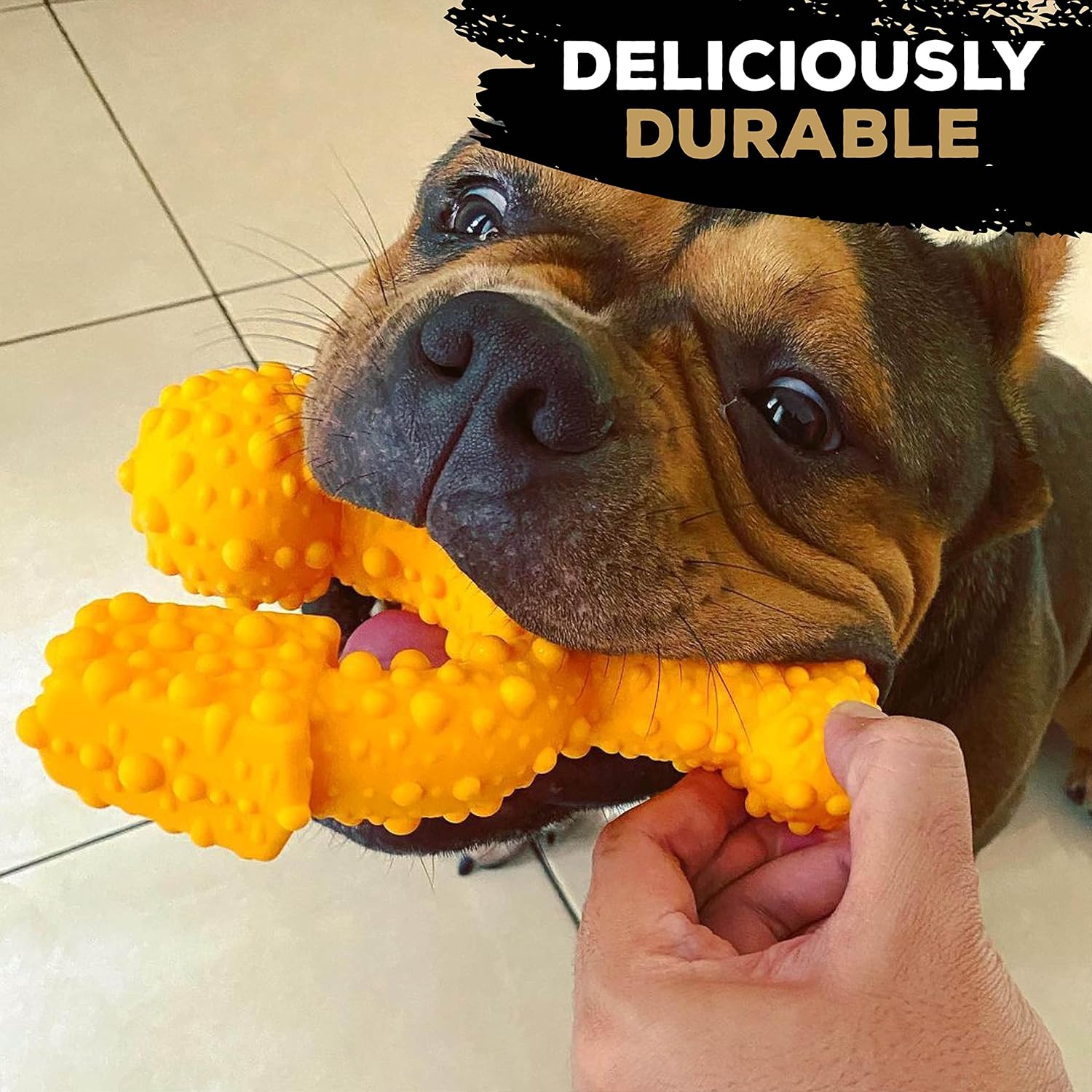 Tasty Bone Nylon Trio Dog Chew Toy, Durable & Indestructible Chew for Large Dogs, Chicken Flavor