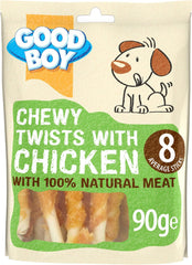 GOOD BOY Chewy Chicken Twists with Chicken, 90 grams