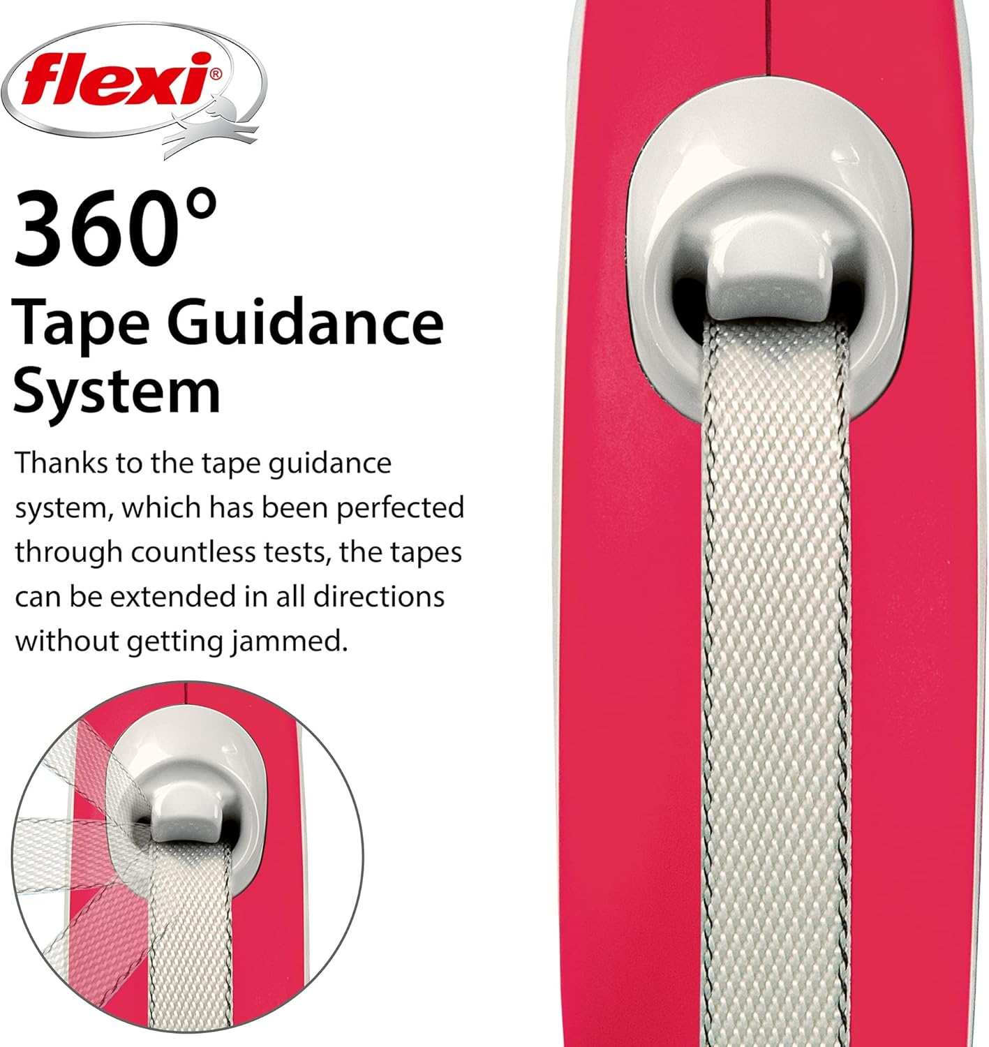 Flexi New Comfort Tape 5m Red, Small