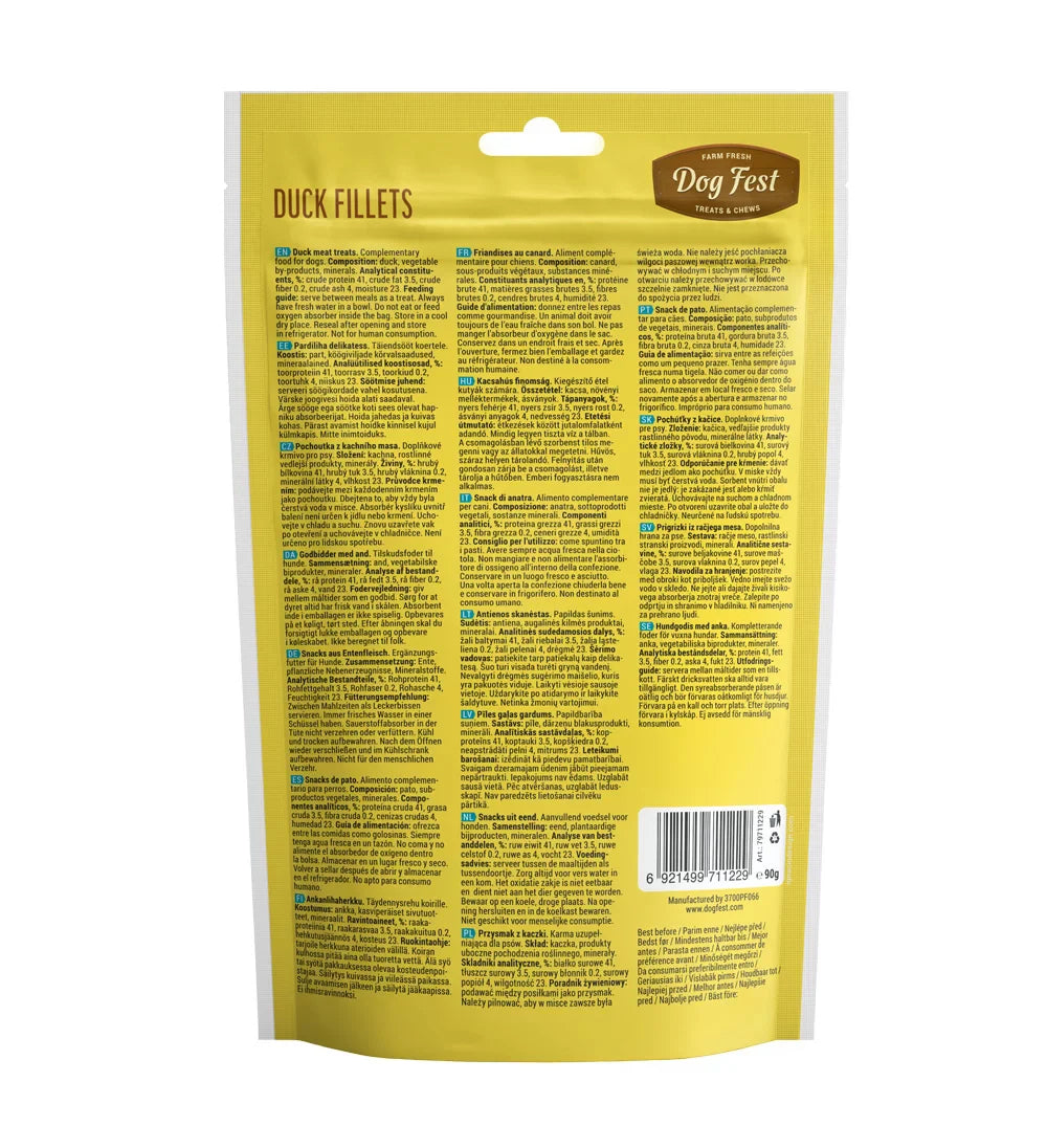 Dog Fest Duck Fillets For Adult Dogs - 90g