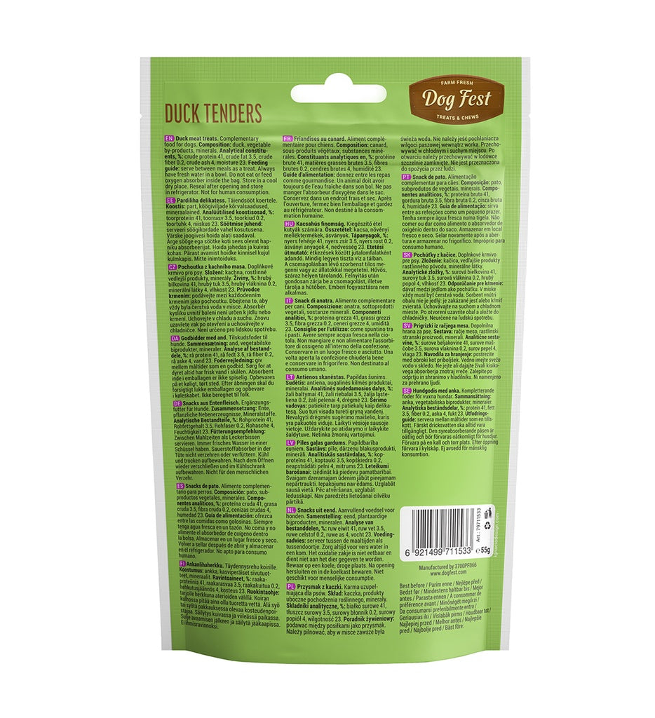 Dog Fest Duck Tenders For Mini-Dogs - 55g
