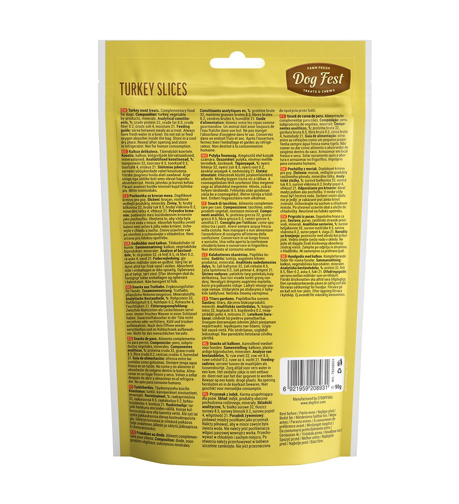 Dog Fest Turkey Slices For Adult Dogs - 90g