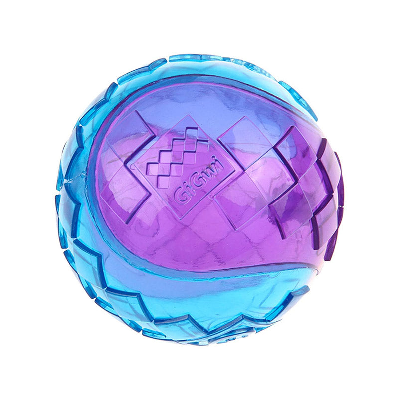 GIGWI G-Ball Purple/Blue Squeaker Transparent (Medium)