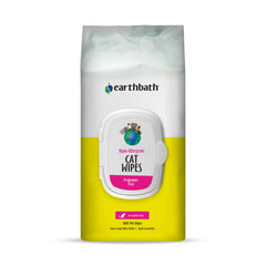 Earthbath® Hypo-Allergenic Cat Grooming Wipes, Fragrance Free, Cleans & Conditions, 100 ct plant-based wipes in re-sealable pouch