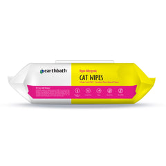 Earthbath® Hypo-Allergenic Cat Grooming Wipes, Fragrance Free, Cleans & Conditions, 100 ct plant-based wipes in re-sealable pouch