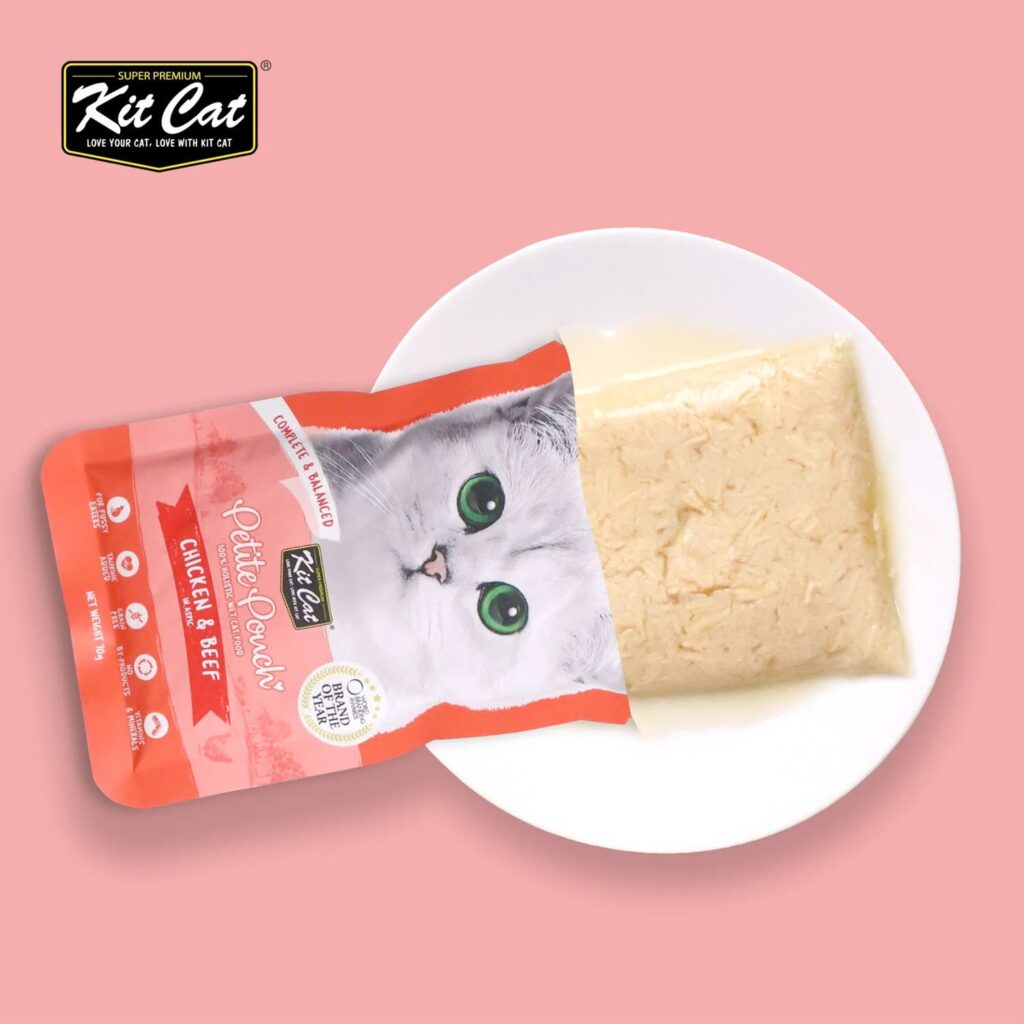 Kit Cat Petite Pouch 70g – Chicken & Beef