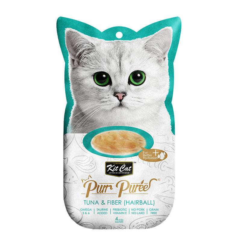 Kit Cat Puree Tuna & Fiber(Hairball)