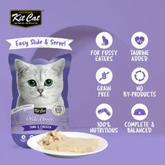 Kit Cat Petite Pouch - Tuna & Chicken In Aspic Wet Cat Food 70G
