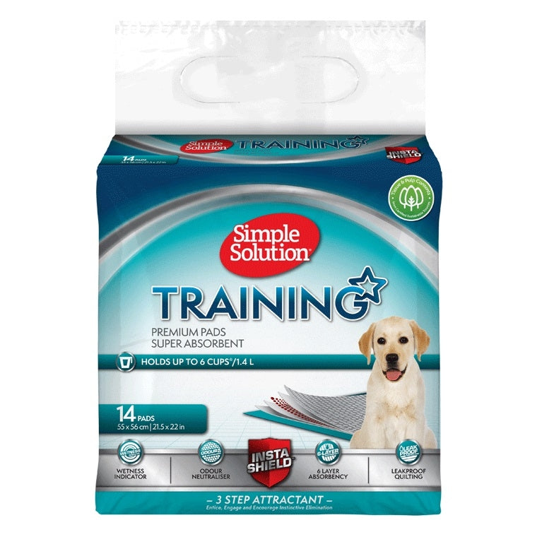Simple Solution Premium Dog and Puppy Training Pads Pack of 14