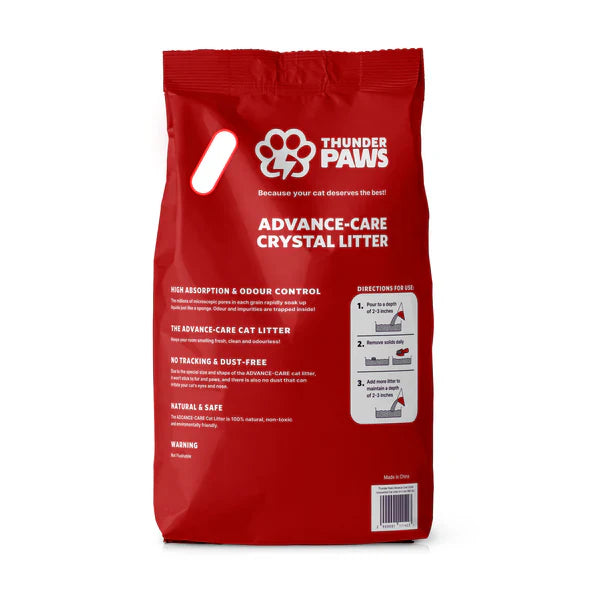 Thunder Paws Advance Care Non-Clumping Crystal Cat Litter 5+1 Liter FREE