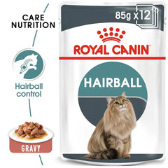 Royal Canin Feline Care Nutrition Hairball Gravy (WET FOOD - Pouches) 12 x 85g