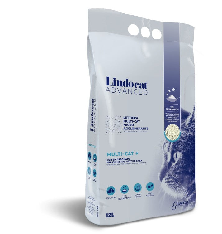 LindoCat White Bentonite Advanced Multi-Cat + (Fragrance-free) 12 L