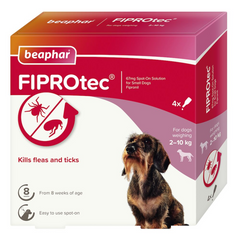Beaphar Fiprotec for Small Dog, 4 Pipettes