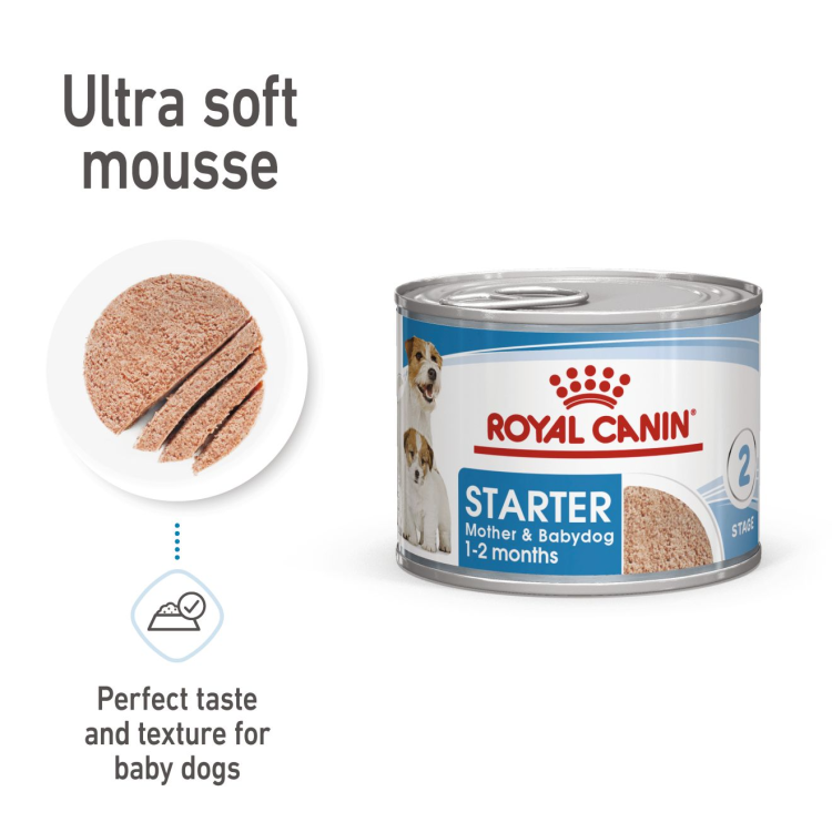 Royal Canine Health Nutrition Starter Mousse (Wet Food - Cans) 12 x 195 g