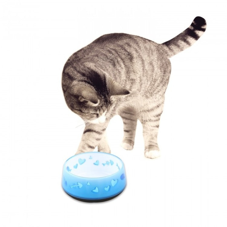 All For Paws Cat Love Bowl - Blue