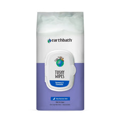Earthbath Tushy Wipes, Rosemary & Chamomile Odor-Eating Enzymes & Baking Soda, 100 ct wipes in re-sealable pouch