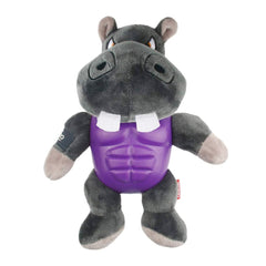 Gigwi I'm Hero Armor Hippo TPR Plush with Squeaker Dog Toy