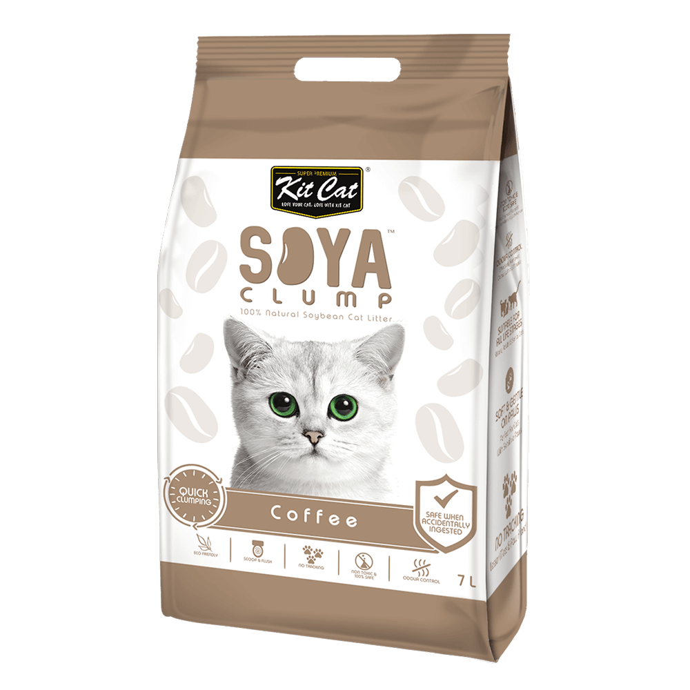 Kit Cat SoyaClump Soyabean Litter Coffee 7L