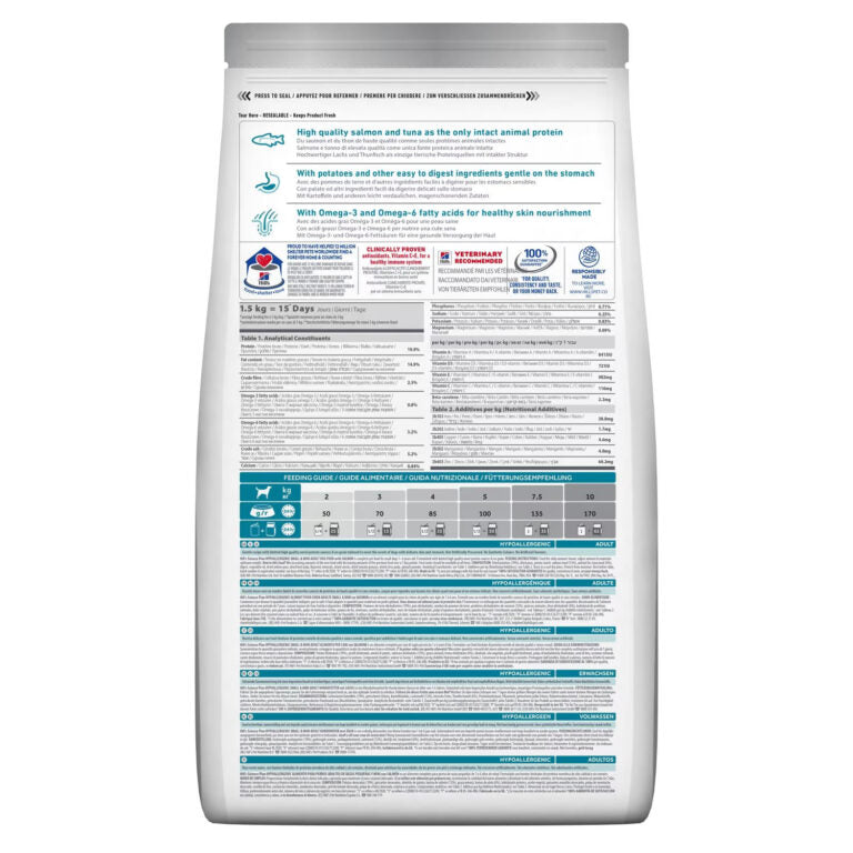 Hill’s Science Plan Hypoallergenic Small & Mini Adult Dry Dog Food with Salmon 1.5KG