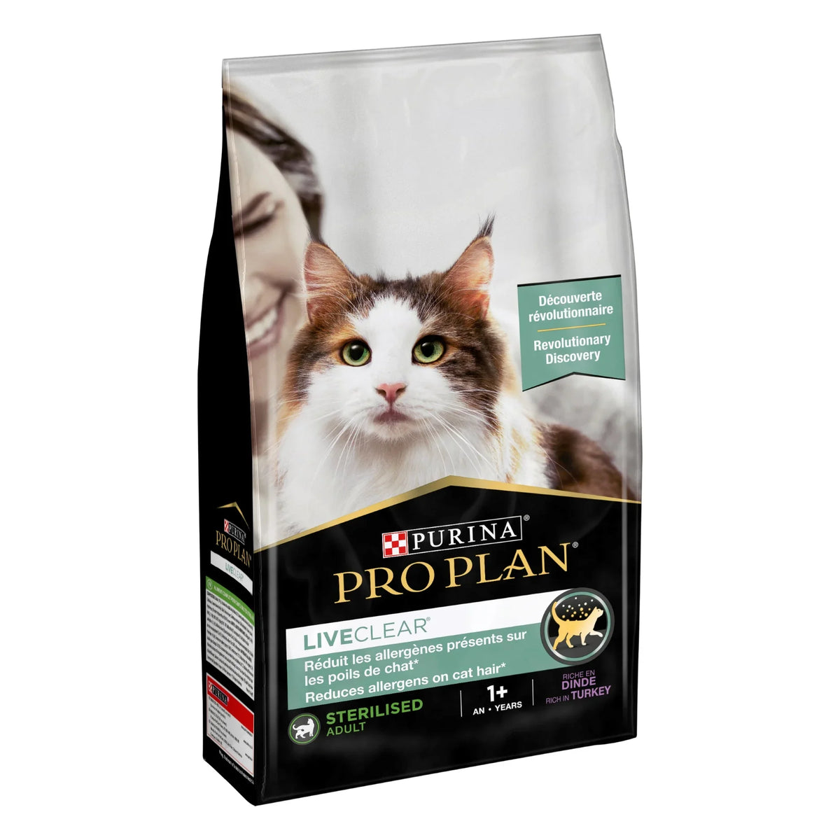 Purina Pro Plan LiveClear Sterilised Adult, Allergen Reducing Dry Cat Food with Turkey 1.4 kg